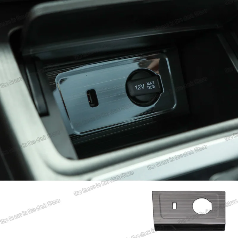 car central control USB port Cigarette lighter panel trims for changan cs55 plus 2019 2020 2021 cs55plus accessories styling