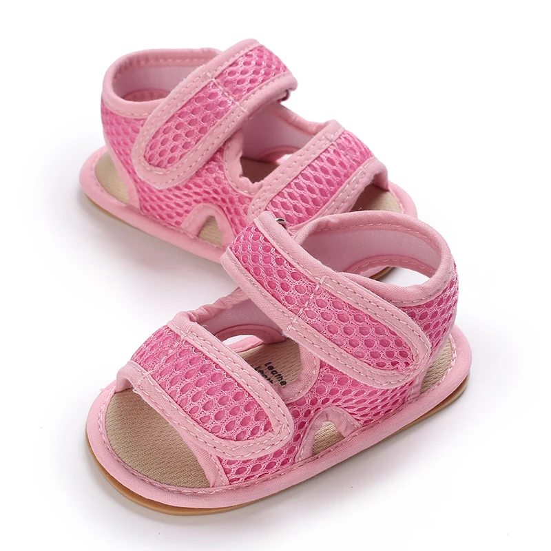 Sandalias informales de malla de Color sólido para bebés, sandalias ligeras transpirables para verano