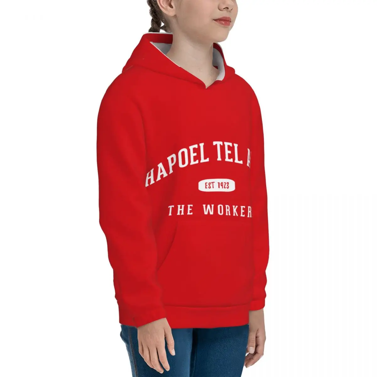 Israel Hapoel Tel Aviv Fc Children's Pullover Hoodie Youth Sweatshirt Soft Pullover Casual Hoodie