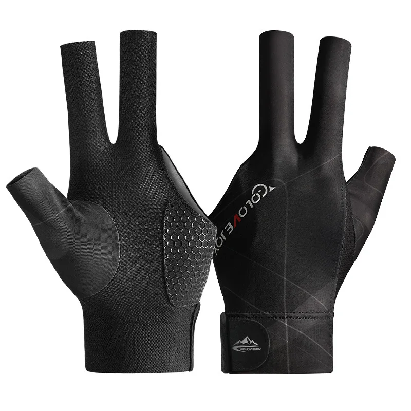 

Special Billiard Gloves for Men And Women Anti-Slip Wear Breathable Three-Finger Snooker Billiard Gloves Half Finger