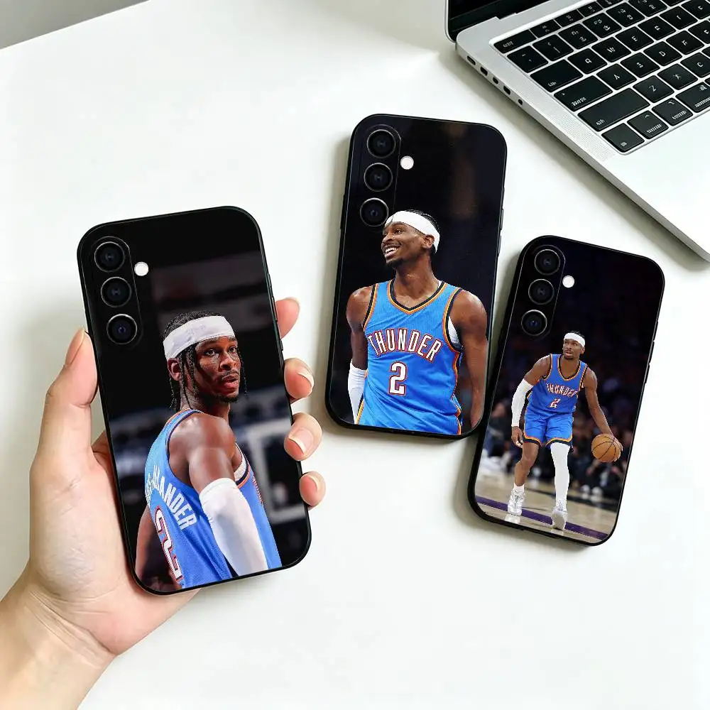 Star Shai G-Gilgeous-AlexanderR Soft Silicone phone Case for Samsung Galaxy A73//A72/A70/A53/A52/A51 - Black