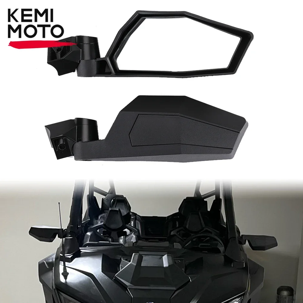 UTV Rear Side Clear-View Folding Mirror with 2 Clamps Compatible with Polaris RZR PRO XP / PRO R / Turbo R 2020-2025 #2883762