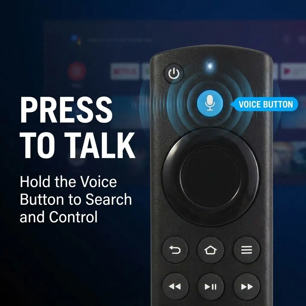 MRSVI Replacement Remote for Fire TV Stick 4K Max/Cube/Lite, Voice Control with Netflix Prime Video Hulu Buttons