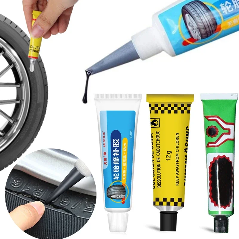 

Car Motorcycle Bicycle Tire Repairing Glue Bike Tyre Inner Tube Puncture Repair Tool Universal Tire Patching Repair Rubber Glues