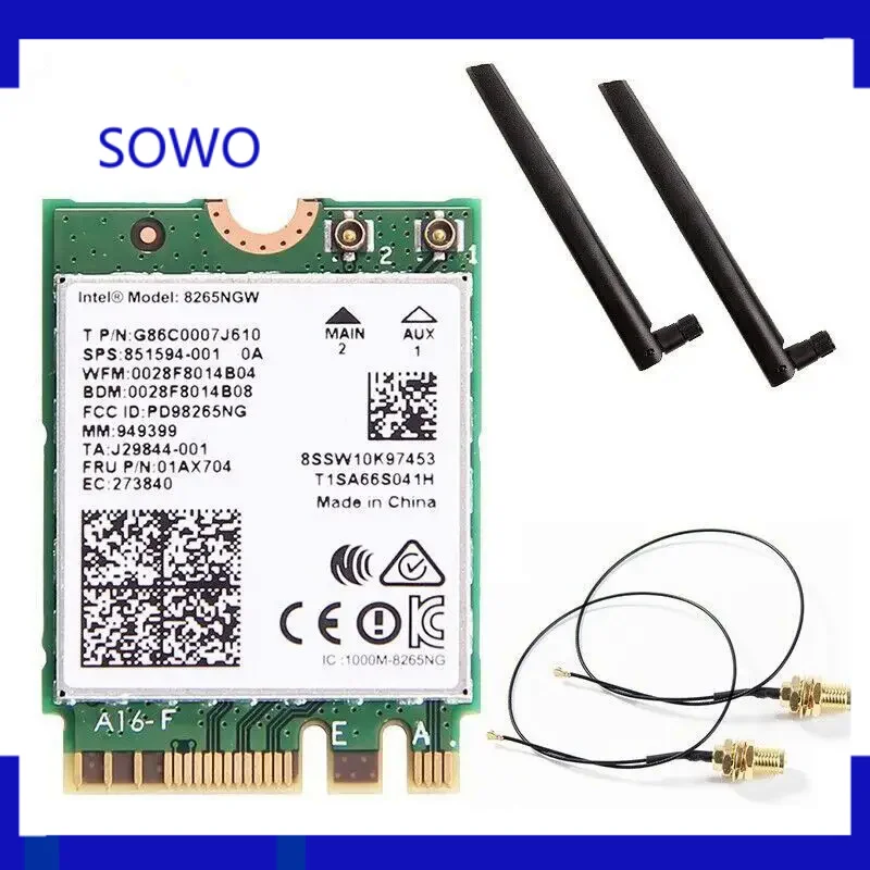 Новая Wi-Fi Карта Bluetooth Антенна для INTEL 8265NGW 01AX704 для Lenovo Thinkpad T470 T470S T470P X270 P51 P51S P71 P50