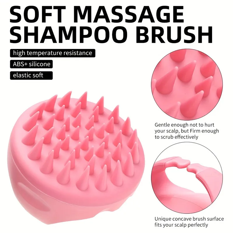 Hair Scalp Massager Shampoo Brush Silicone Head Washer Brush Handheld Shower Scalp Scrubber Cleansing Brush Bathroom Accessories