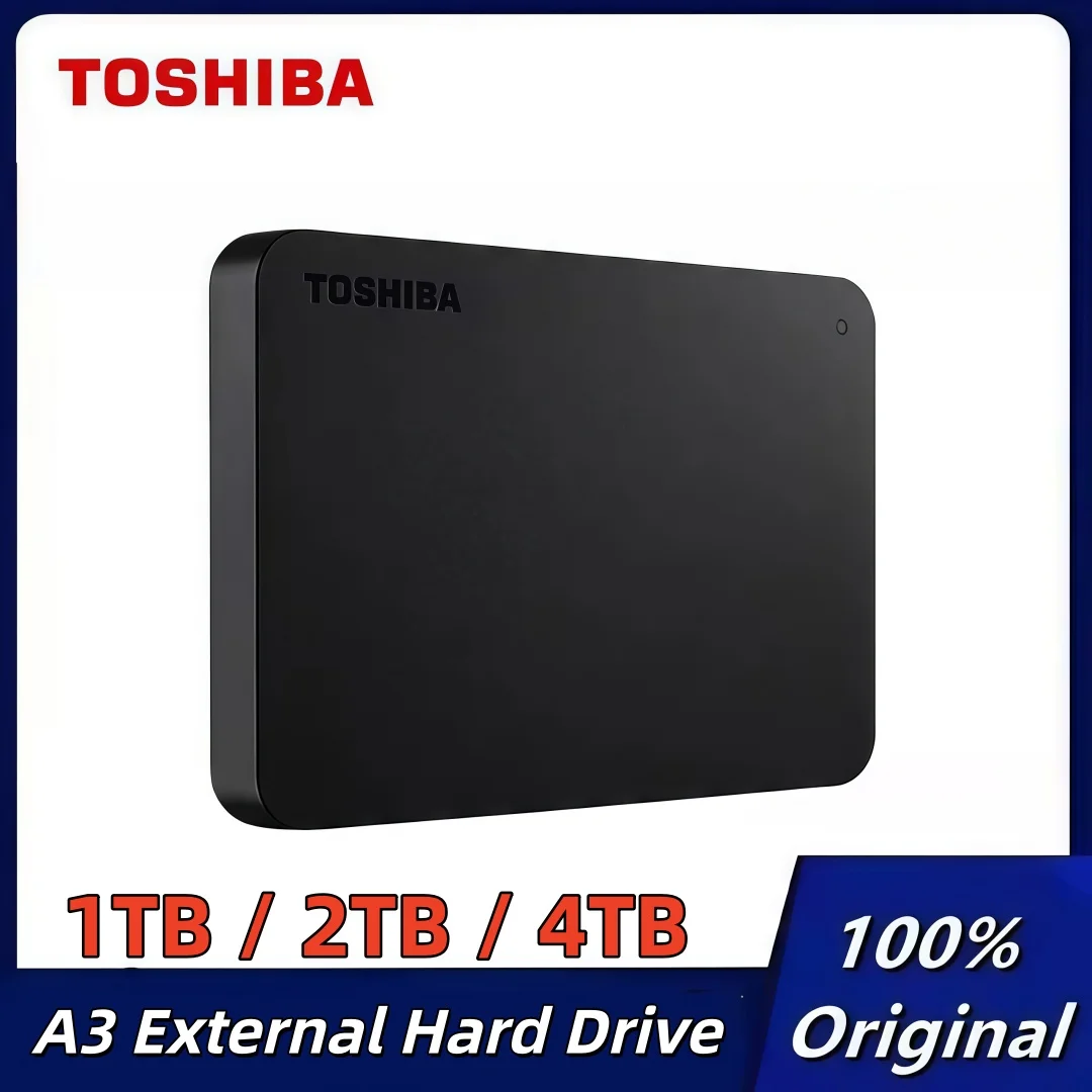 Original Toshiba A3 4TB 2TB 1TB Portable External Hard Drive USB 3.0 Canvio Basics External HDD for Desktop Laptop
