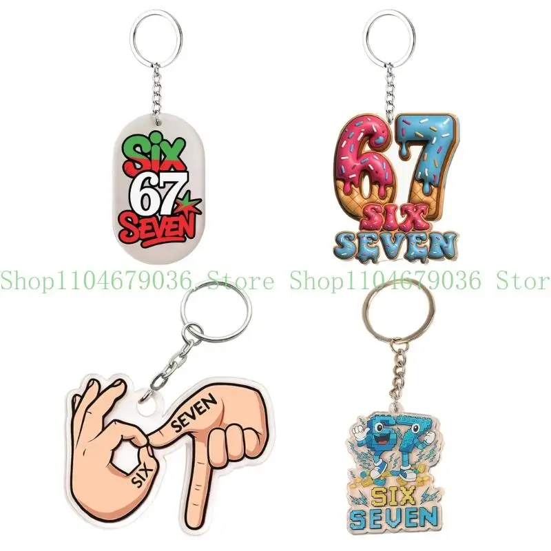 652F Lightweight Funny Acrylic Keychain Accessory Easy to Carry for Students and Commuters on Daily Commutes or Travels.