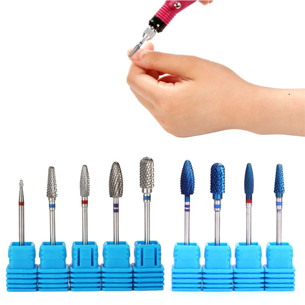 High Durability Tungsten Steel Nail Grinding Head Small Round Shape for Nail Art Machine Polishing Reshaping Cuticle Skin