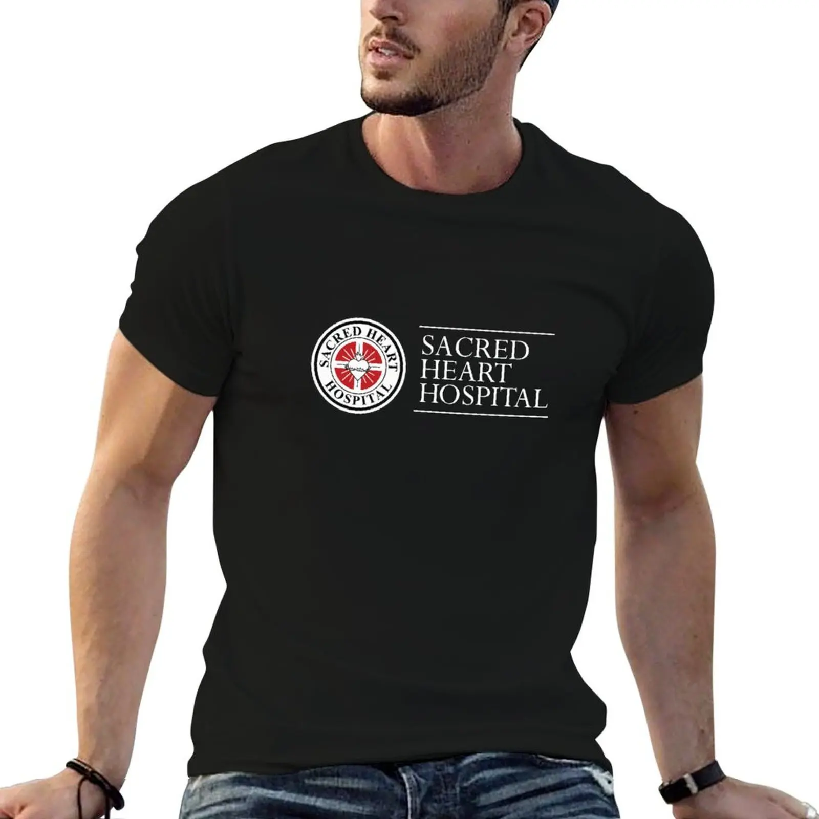 Scrubs Sacred Heart Hospital T-Shirt Streetwear Print Tee Shirt