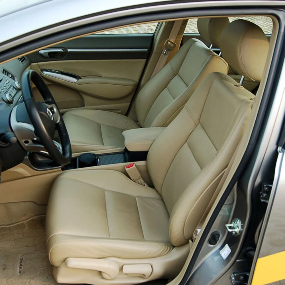 

Custom Car Seat Cover For Honda Civic 2004 2005 2006 2007 2008 PU Leather Protector Cushion Full Set Seat Covers Car Styling