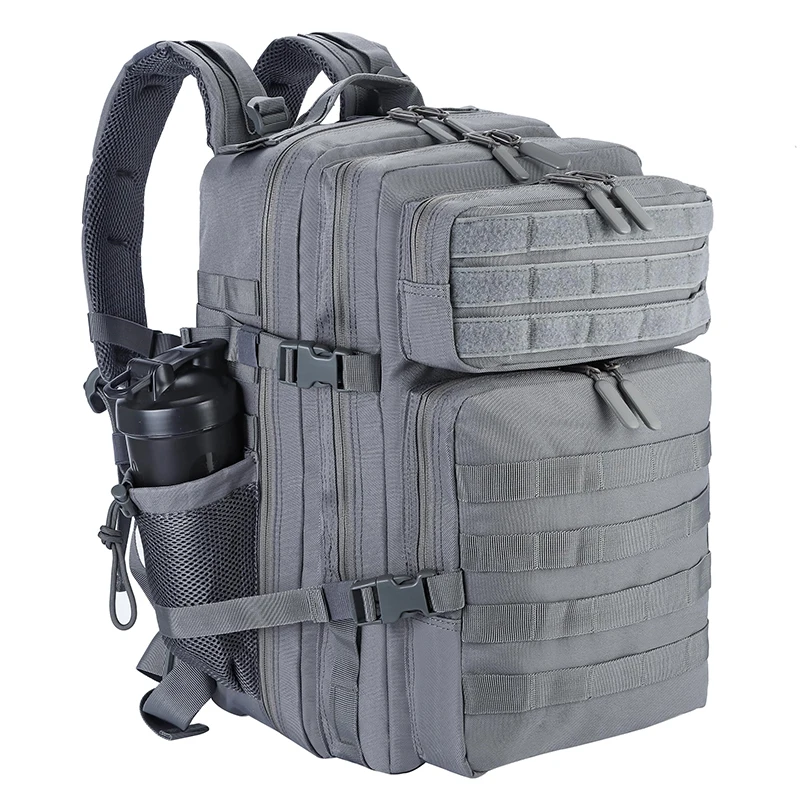 LHI 45L/35L/25L Taktischer Rucksack für Damen und Herren, wasserdicht, für Sportler, Fitnessstudio, Outdoor, Reisen, Wandern, Rucksack mit Flaschenhalter