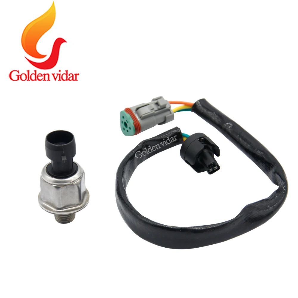 5pcs/lot Sensor 224-4536, 3PP6-1, with Connect Line, for CAT 336D, for excavator, Common rail diesel fuel injection system part