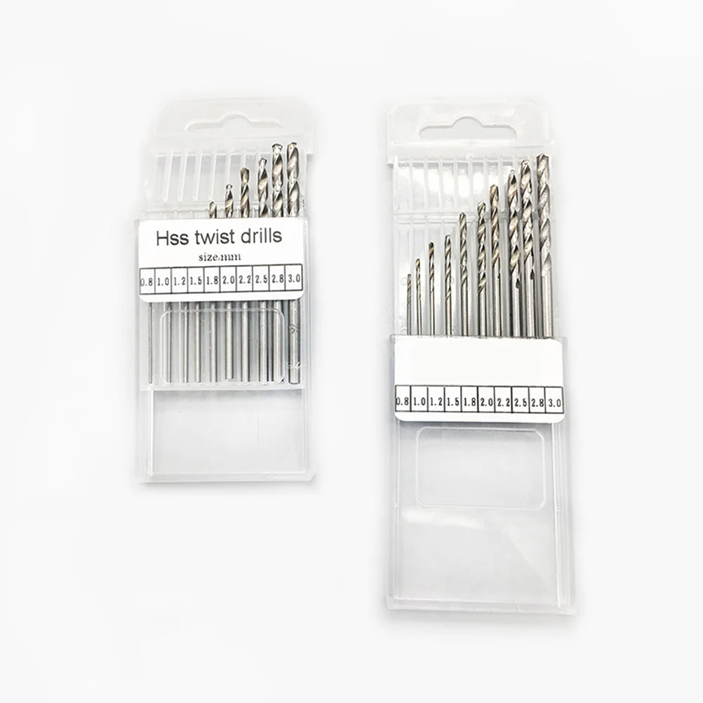 

10Pcs 0.8-3.0mm Precision Hand Drill Bit Set for Wood Plastic Jewelry Making Silver Grinding Bits Carving Bits