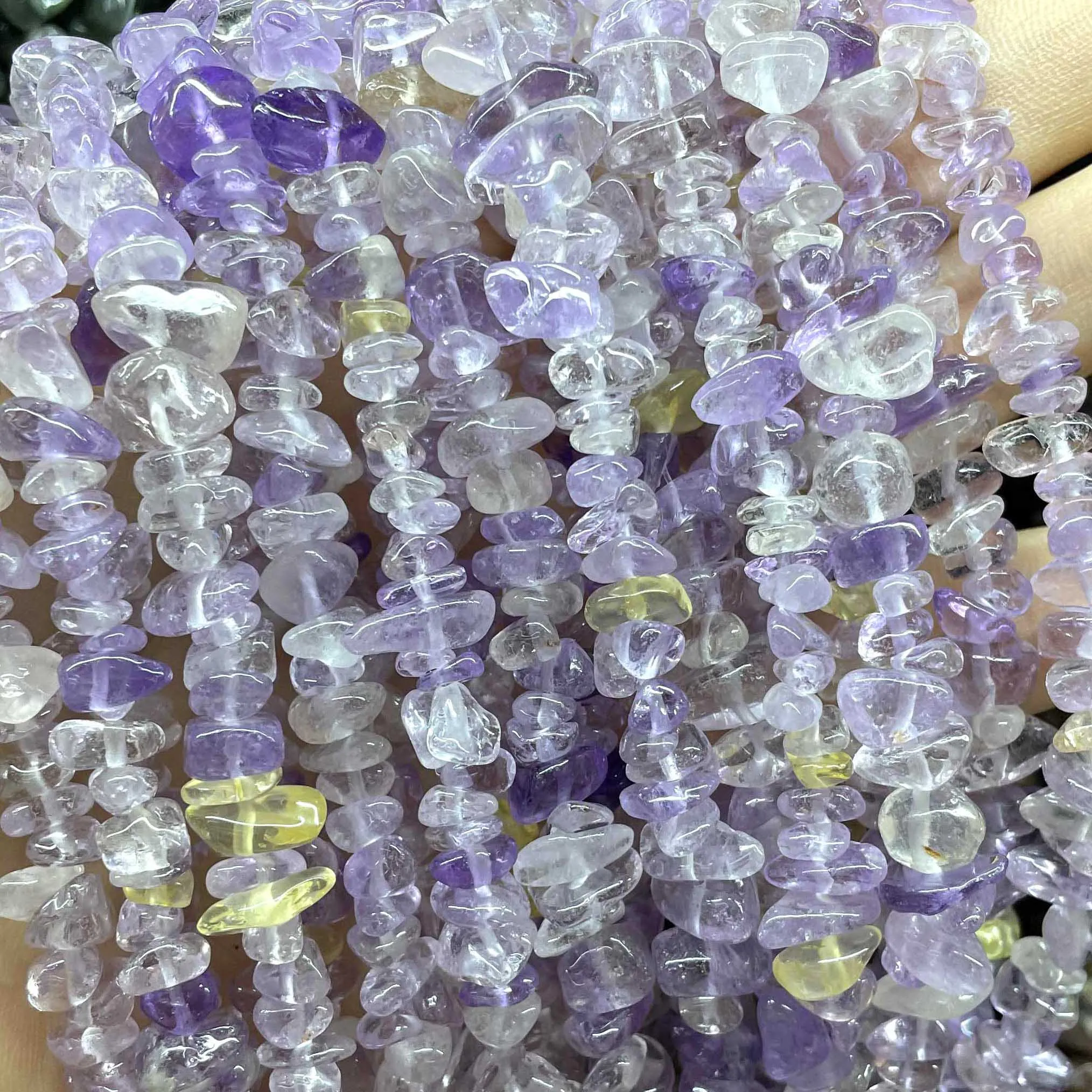 Naturstein unregelmäßige Freiform Aventurin Achate Amazonit Jades Chip Kies Spacer Perlen für Schmuck herstellung DIY Zubehör – Detail 14