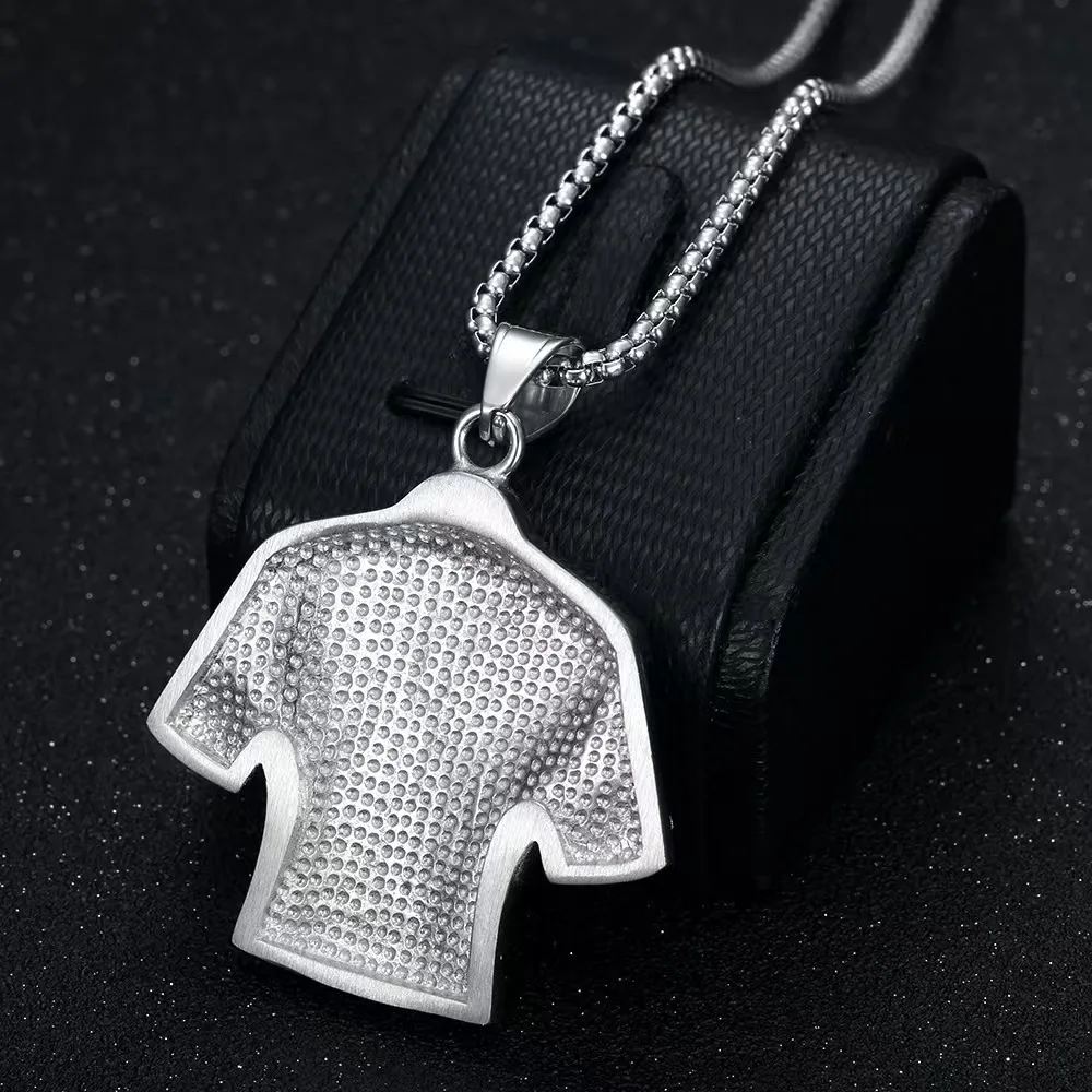 New hip-hop jewelry, diamond-studded football MESSI Messi 10 jersey pendant necklace