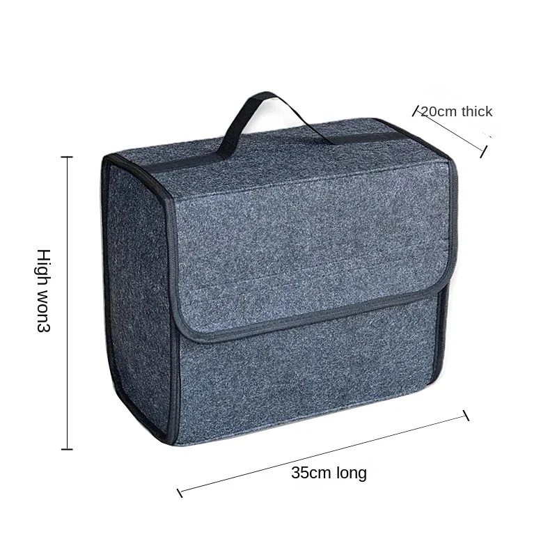 Holder Box Seat Back Tool Bag Folding Auto Rear Storage Pouch Soft Felt Car Organizer Stylish Trunk Storage Bags