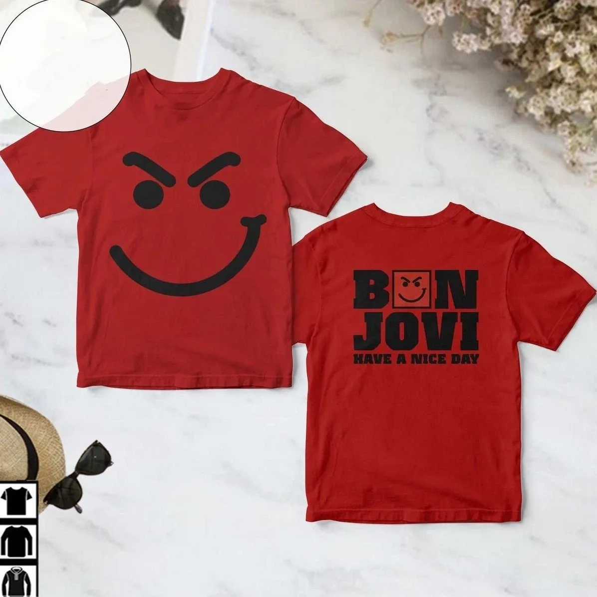 

Vintage Top Rock Punk Band Print Top BON JOVI Short Sleeve Y2K Hip Hop Tee Casual Loose Streetwear Sport Oversized Top Unisex