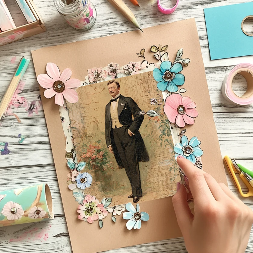 36 Sheets 6"x6" Scrapbook Paper Pack: Vintage Letter Print Designs for Scrapbooking, Origami & Memory Journal.