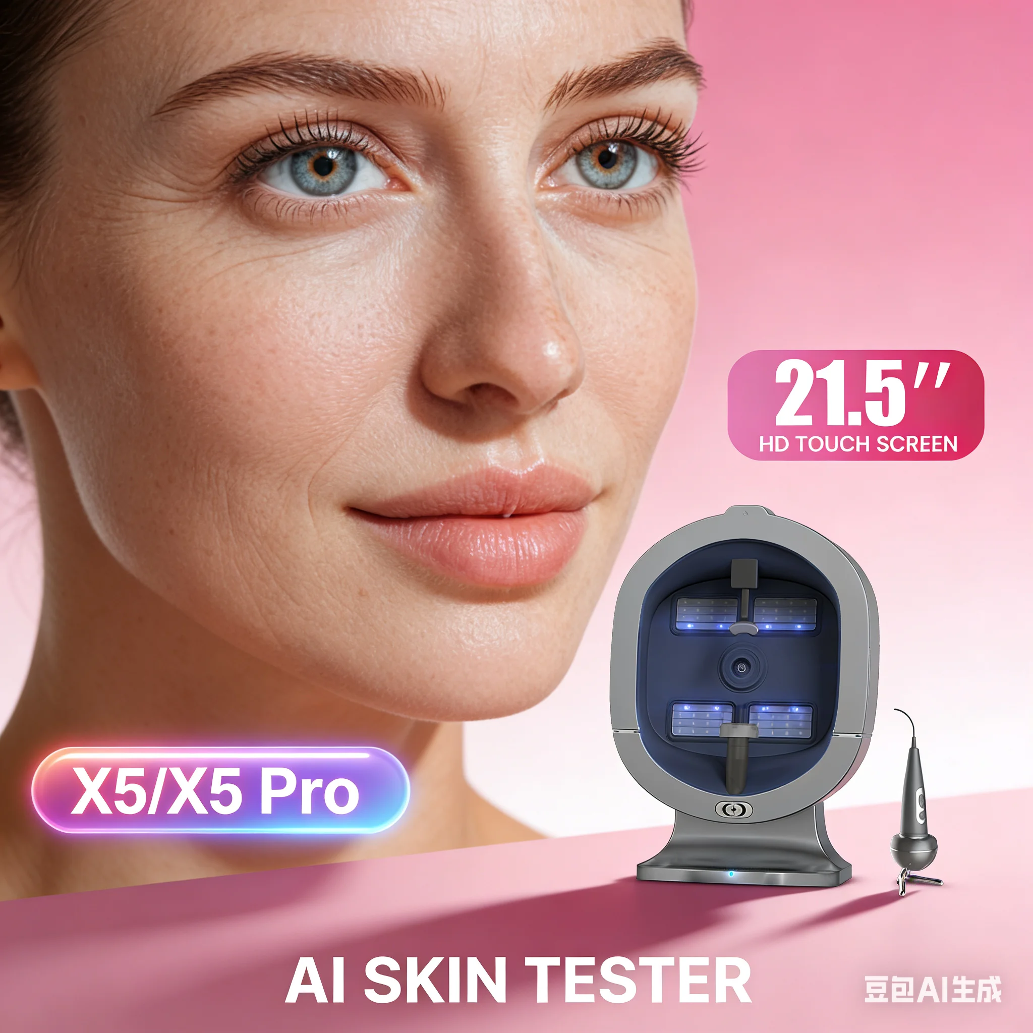 プロフェッショナルS5 3D UV肌・毛髪分析器 - デジタル顔面カメラスキャナー測定機