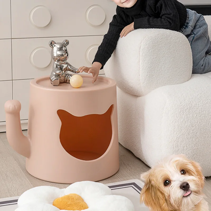Cute side few cat nest bedside table modern simple small multi-functional