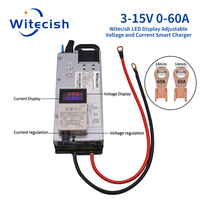 3-15V 3-60A 12V 60A Adjustable Charger 14.6V 60A 12.6v 50A 40A 30A 20A Lithium Polymer for lifepo4 battery Lead Acid Battery