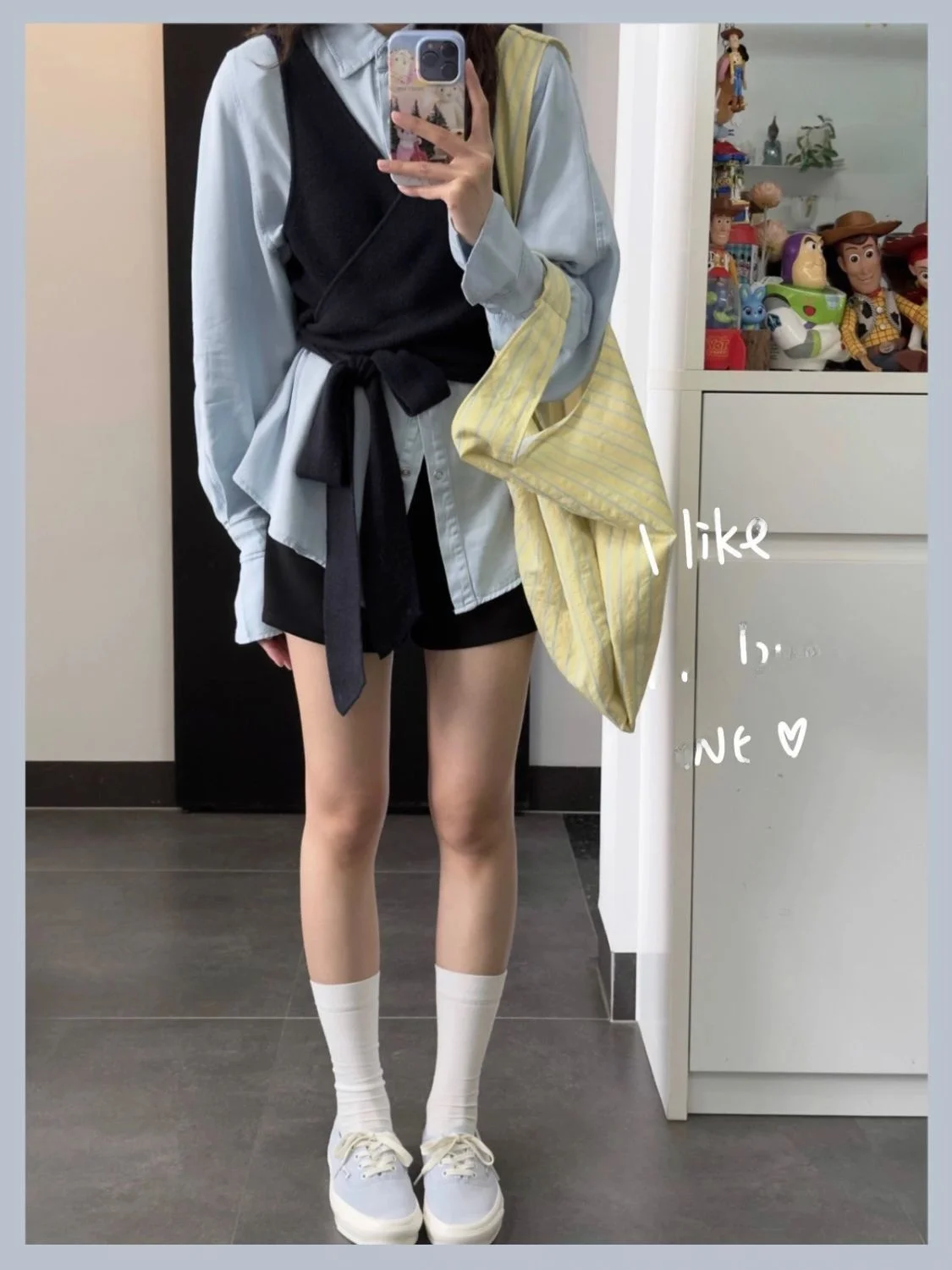Fall Faion Korean Sle Women's Knitted Sweater Vest Long Sve Denim irt Two-Piece Set ort Pants Polyester Fiber