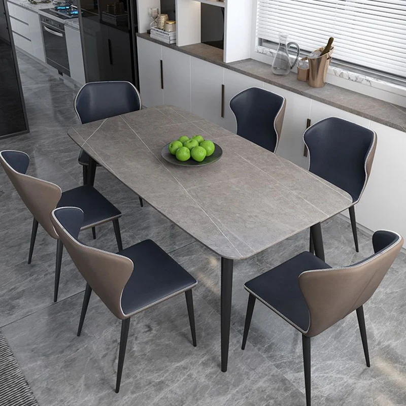 طاولة طعام المطبخ الجمالية أرضية التصميم الإيطالي طاولة طعام غرفة حديثة مركز القهوة أثاث موبليس الصيني الحديث