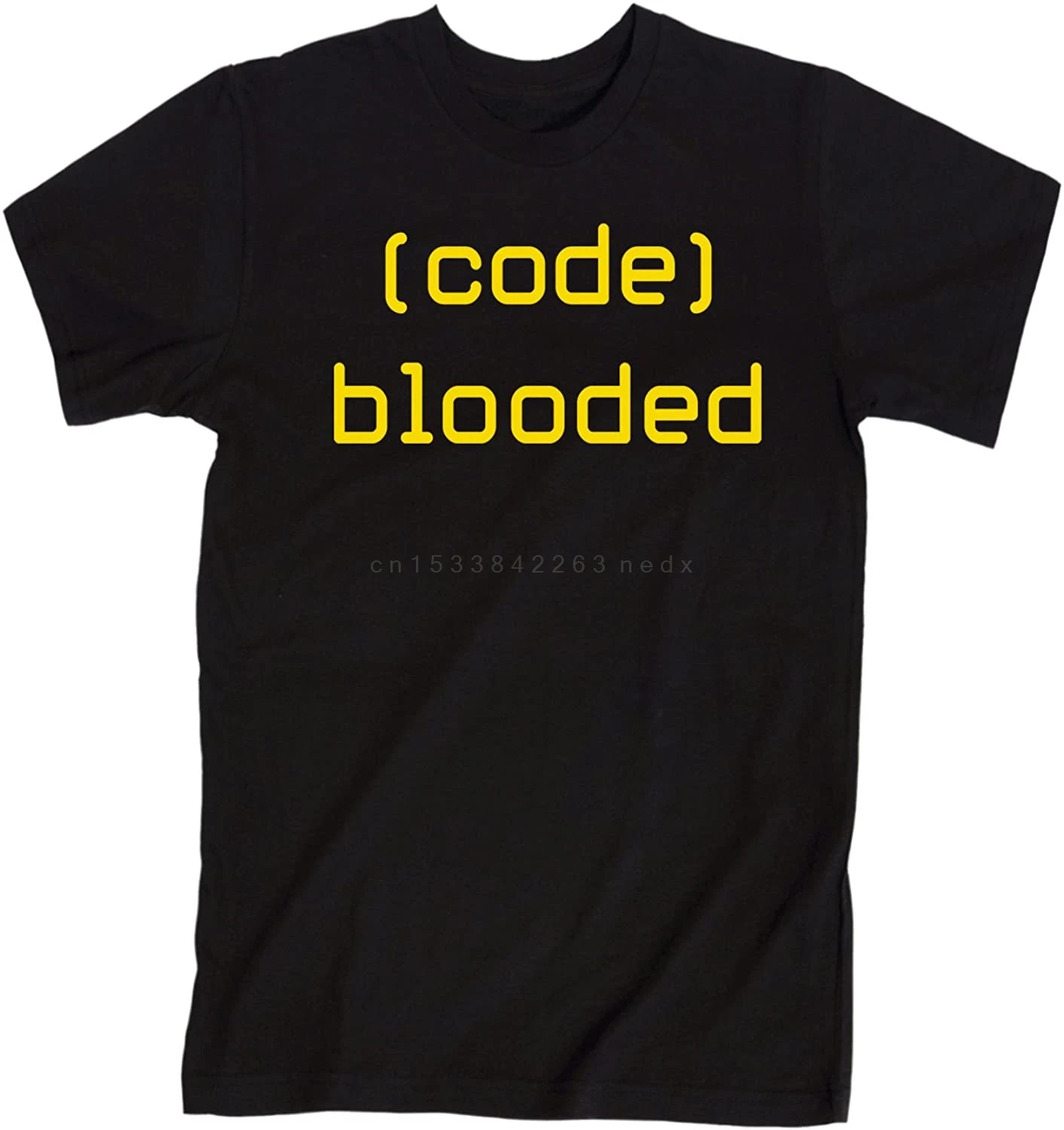 Code Blooded Funny Nerd Geek Humor Computer Science Internet-Men's T-Shirt Hot Sales Mens Cool Tee