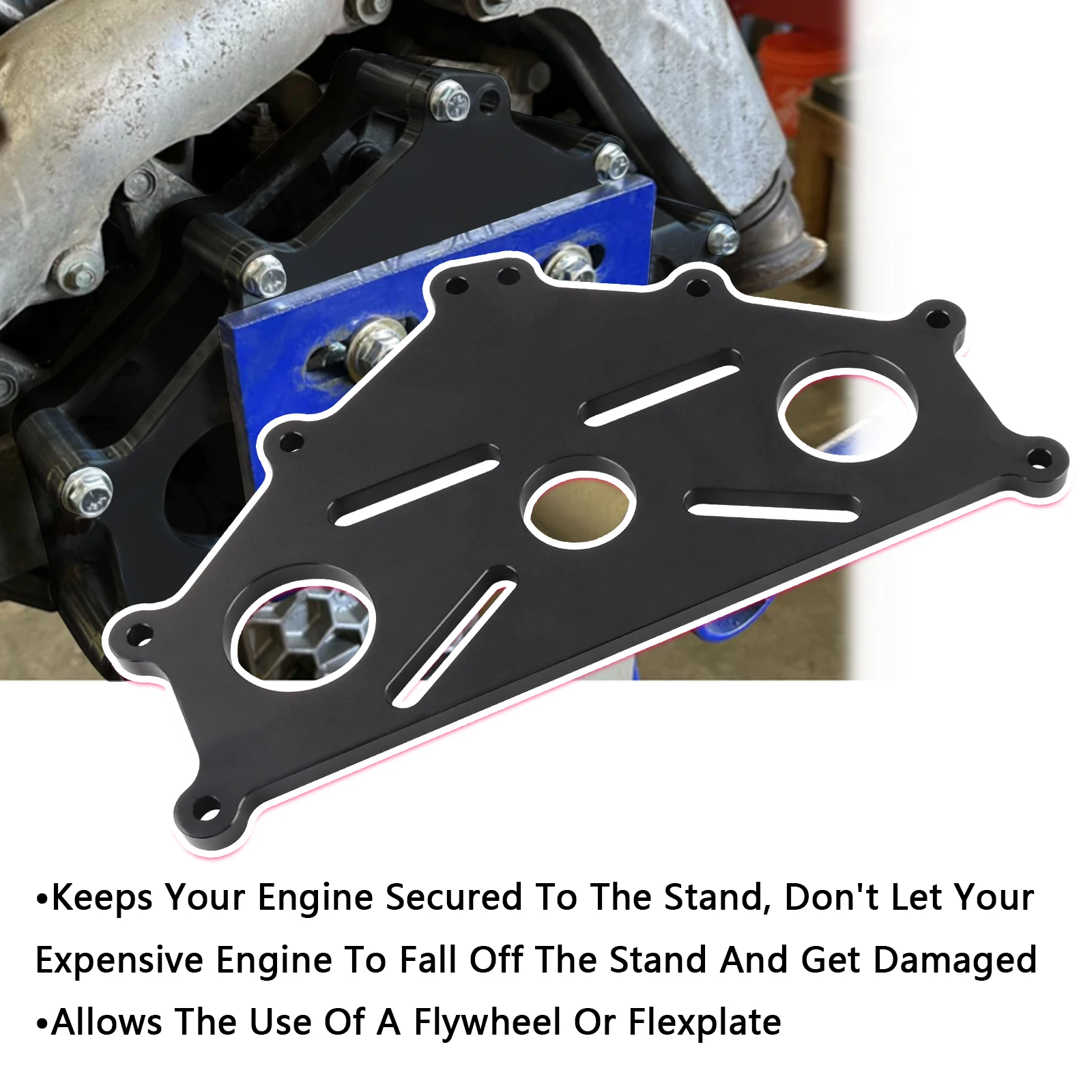 LSX Rebuilding Engine Safe Stand Adapter Plate Chevy LS1 Duramax BBC SBC LS Heavy Duty Support