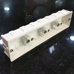 Wall Electrical Mounting Box PVC Wire Bottom Boxes 4-Gang Cassette Base Universal 86 Type Switch Socket Junction Box