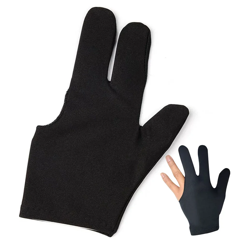 1pc Snooker Billiard Glove Left Right Hand Pool Cue Glove Three-finger Pool Gloves Wear-resistant Open Glove Accessories