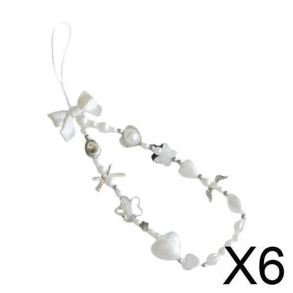 

Милый бисерный ремешок-бабочка для телефона, шнурок-подвеска на запястье, универсальный аксессуар для мобильных устройств