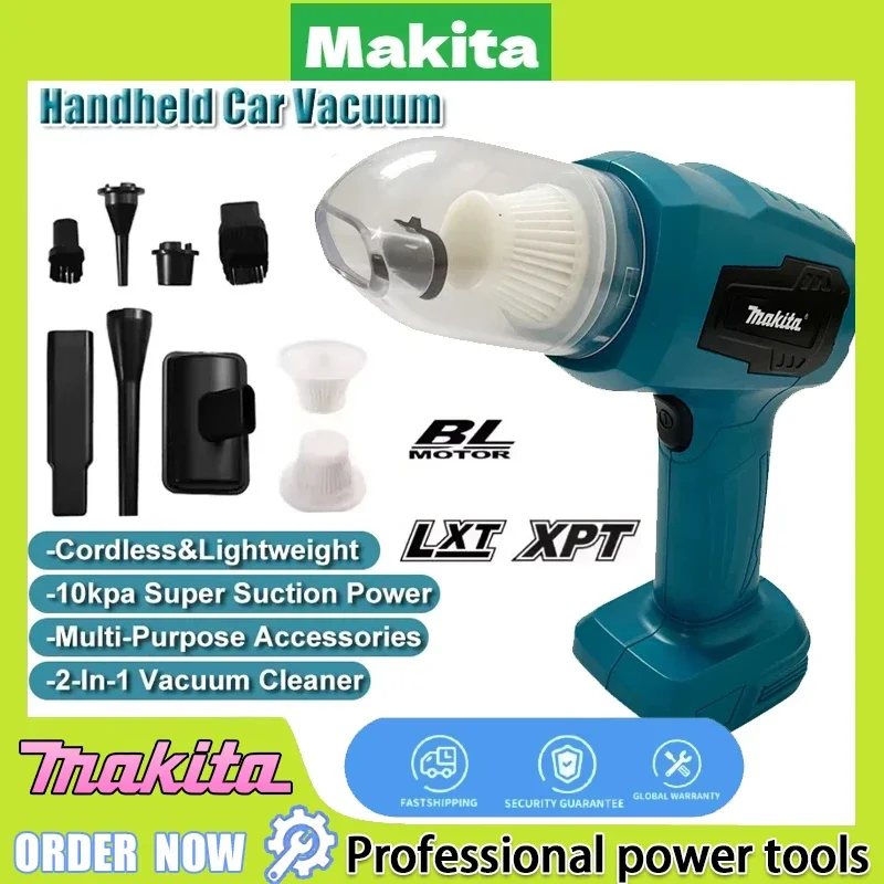 

Makita Cordless Mini Car Vacuum Cleaner Multifunction Dust Collect Handheld Rechargeable Power Tools 18V Battery