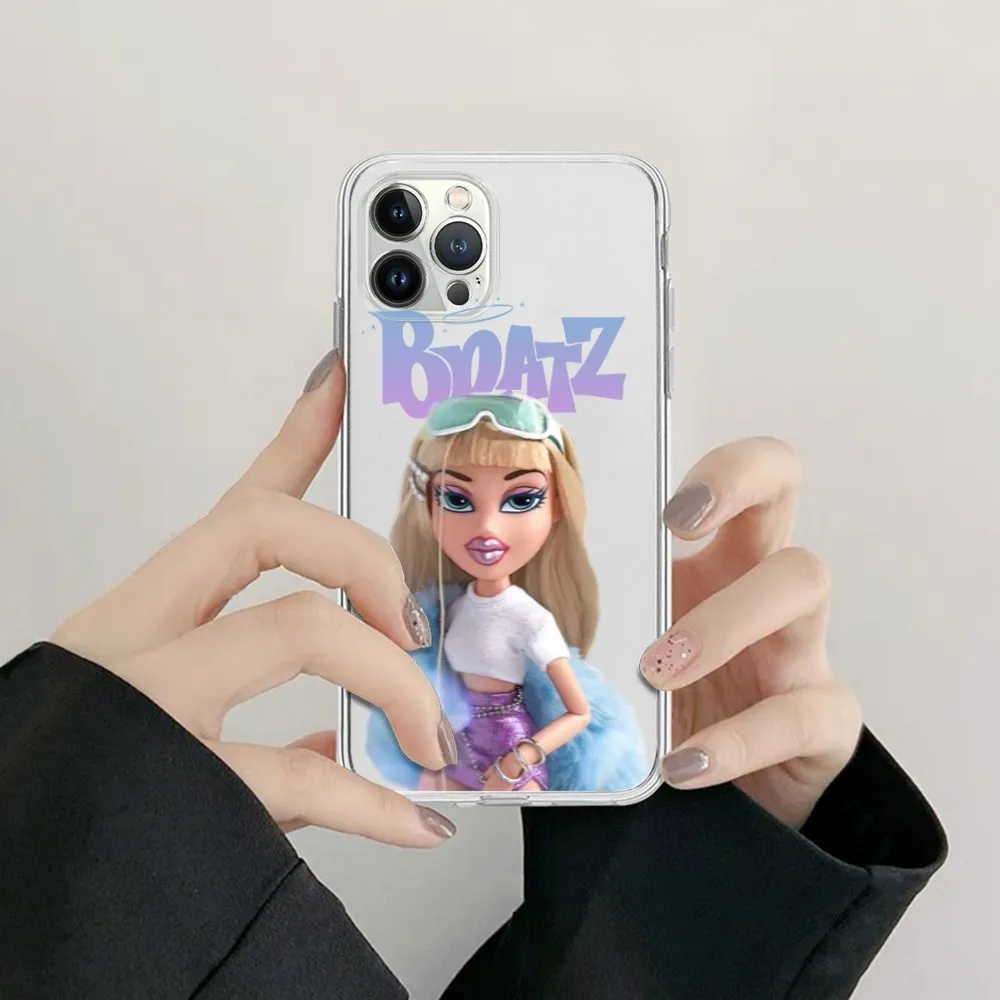 Bratz Doll Phone Case For iPhone 14 13 12 11 Pro Max Mini X Xs XR 6 7 8 Plus SE 2020 Transparent Case