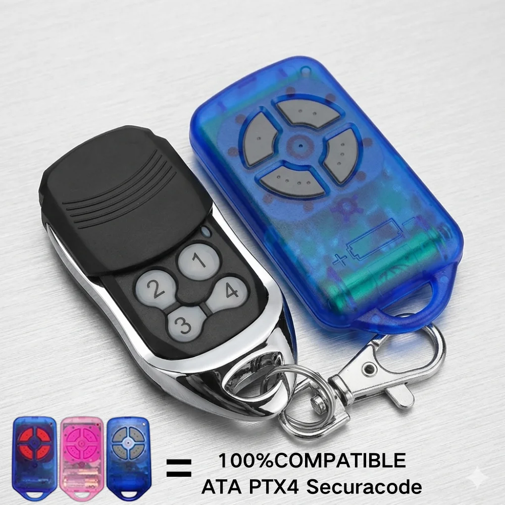 

Совместим с ATA PTX-4 Securacode, пульт дистанционного управления для гаражных ворот с плавающим кодом 433,92 МГц, устройство для открывания ворот.