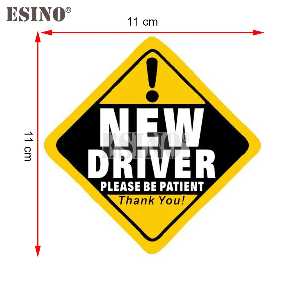 Car Styling Warning Please Be Patient New Driver Decorative Adhesive PVC Waterproof Sticker Whole Body Glass Vinyl Decal