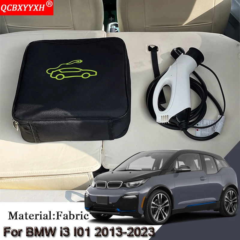 

EV Car Charging Cable Storage Carry Bag For BMW i3 I01 2013-2022 2023 Charger Plugs Sockets Waterproof Fire Retardant Accessory