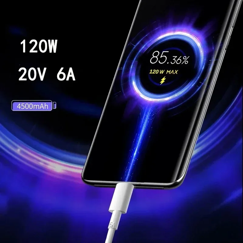 Xiaomi 120w Charger EU Adapter Fast Charge 6A Type C Data Cable For Xiaomi 12 12S 12T Pro Mi10 Ultra Mix4 Note11 11T Pro+ 5G image 5