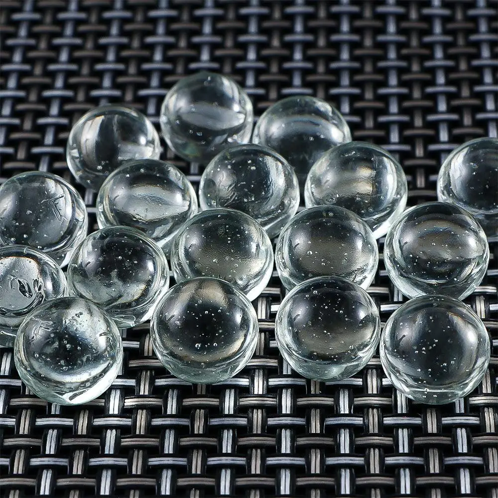 20 Pcs/Pack Transparent Glass Balls 10mm 14mm 16mm Pinball Machine Beads Round Solid Marble Beads For Children Toys