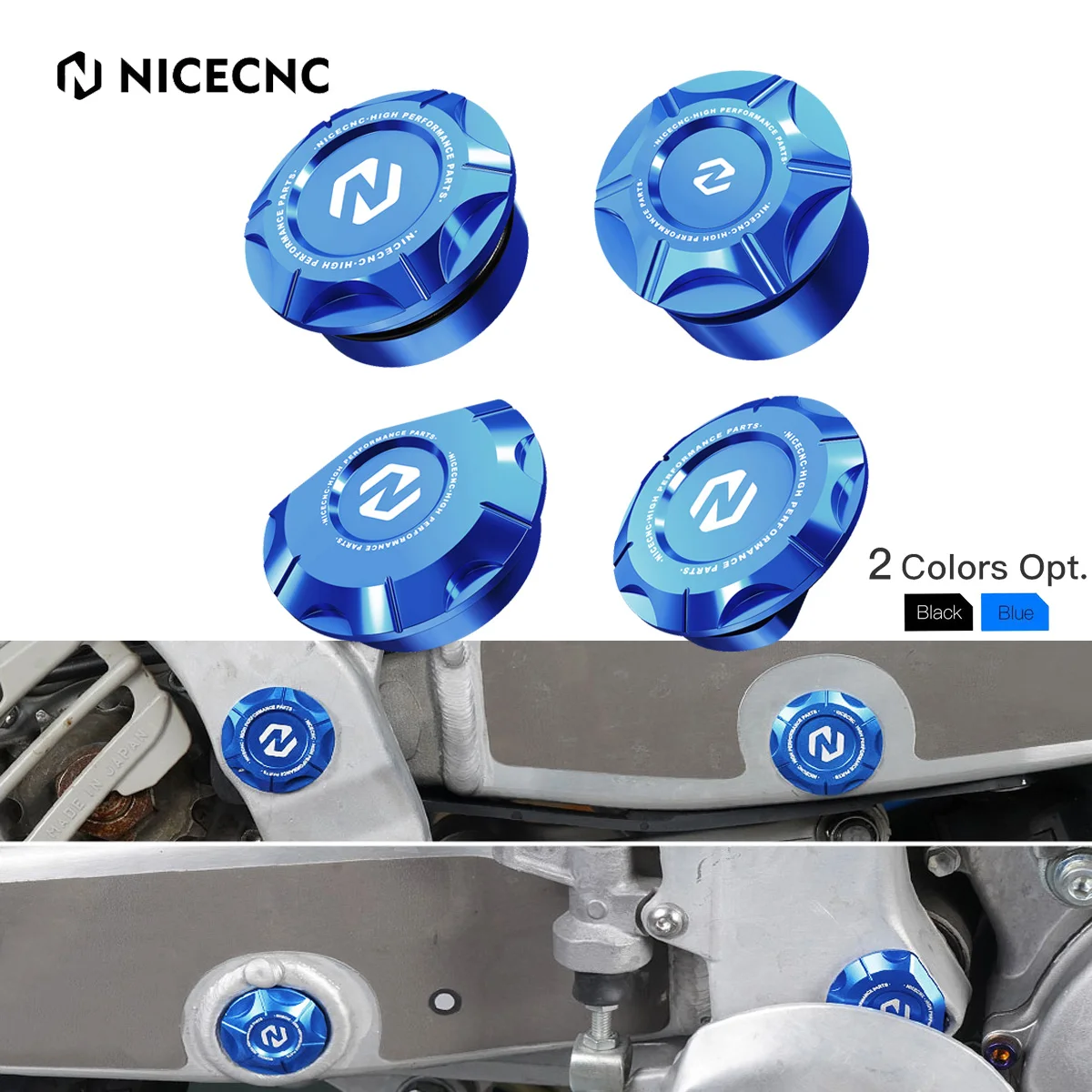 

NICECNC For Yamaha YZ250 YZ 250 2016-2023 Motorcycle Frame Hole Plug Cover Cap Aluminum 2022 2021 2020 2019 2018 2017 2016 2015