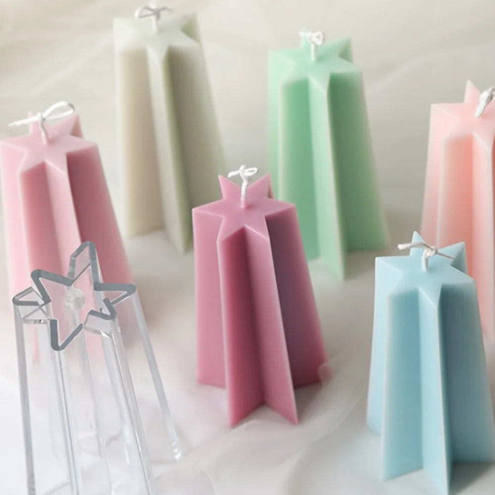 AEE4-Creative مسدس قالب شمع ستار الديكور الشموع أدوات قوالب الشموع لتقوم بها بنفسك شكل شمعة ، قوالب صنع الشموع #2