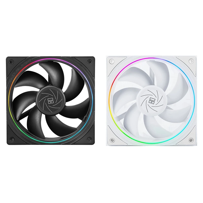 ABDE-Thermalright TL-S12-W 120 مللي متر وحدة معالجة خارجية للحاسوب مروحة تبريد 5 فولت 3PIN ARGB قابلة للتعديل سرعة امتصاص الصدمات مروحة صامتة