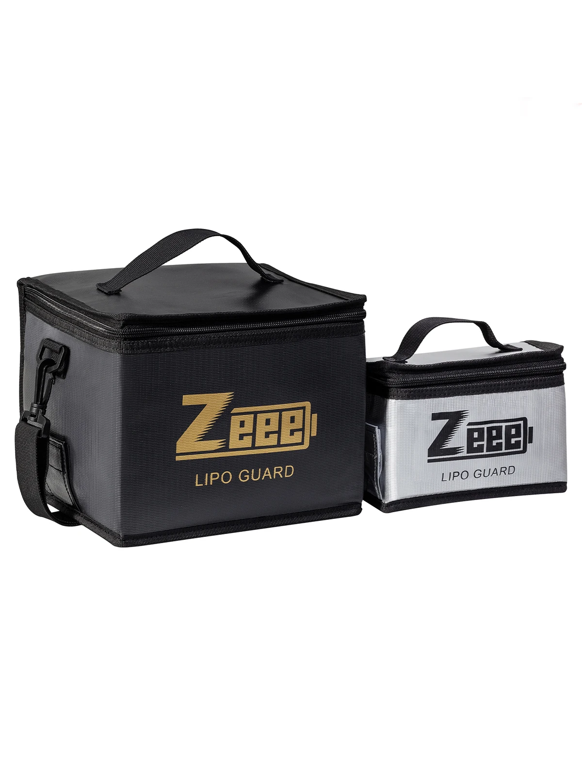 Zeee Lipo-Tasche in 2 Größen, feuerfest, explosionsgeschützt, tragbar, für RC-Auto, Lipo-Batterie, Aufbewahrung, Sicherheitstasche, spezialisiertes Fire Guard-Zubehör
