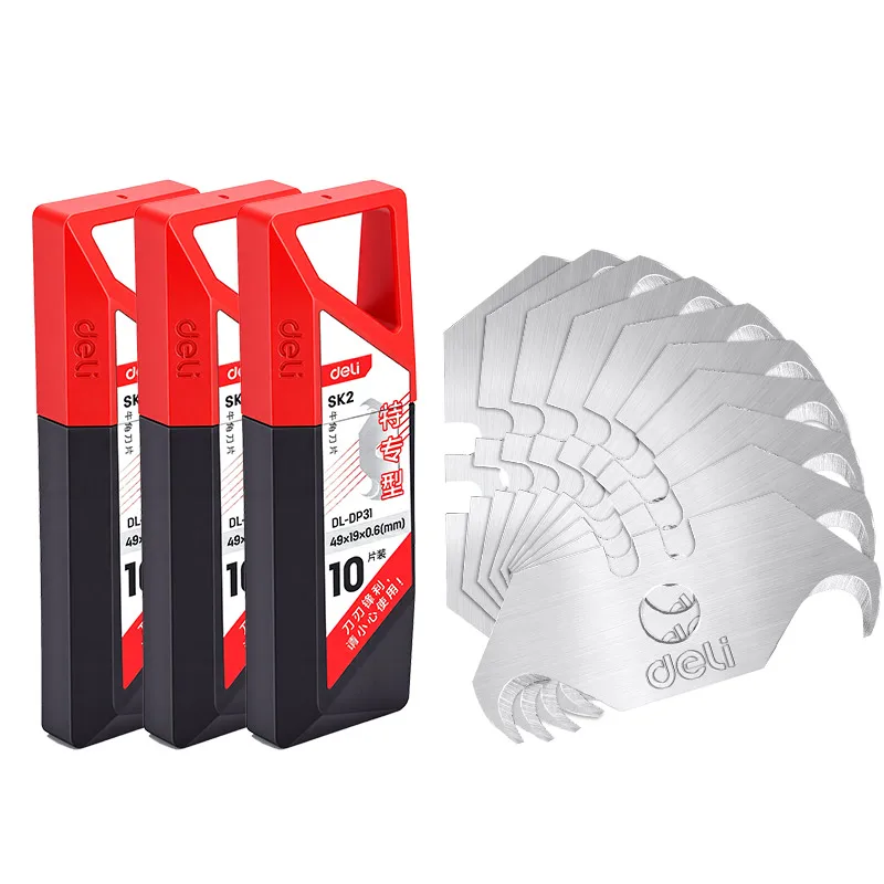 Hooked Utility Knife Blades (Ox Horn Type) - SK2 High-Carbon Steel, 19mm Width, Ultra-Sharp & Durable for Leather Rubber Cutting