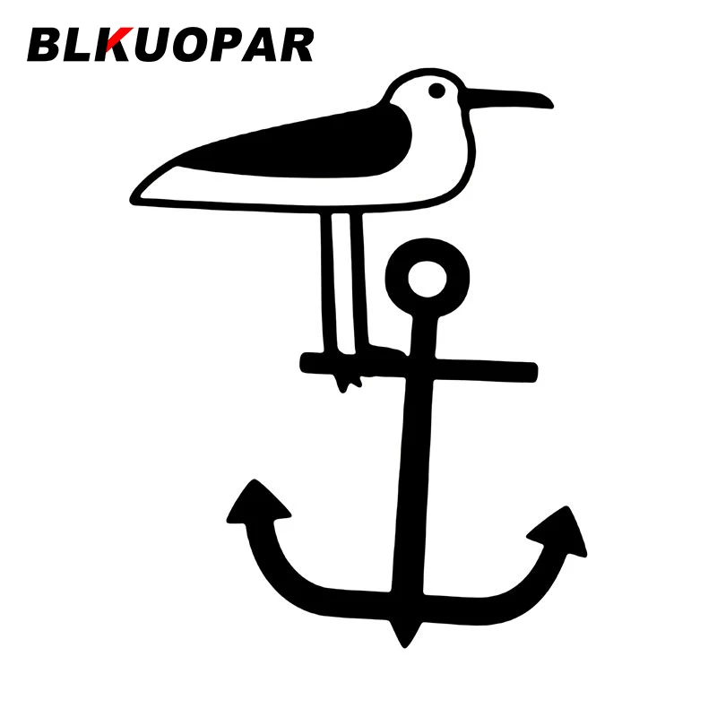 BLKUOPAR Anchor Seagull Car Sticker Original Sunscreen Creative Air Conditioner Decoration Scratch-Proof Funny Vinyl Graphics