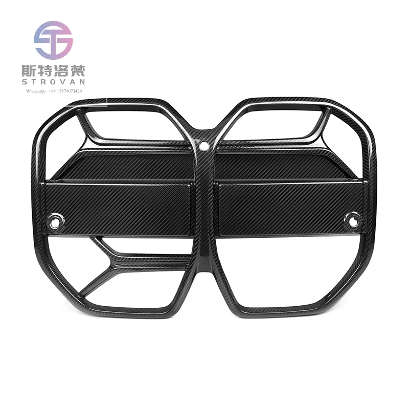 

100% Dry Carbon Fiber Front Grill for 4 Series I4 Electric Car Sedan 2021+ CSL Style Without ACC Front Bumper Grill