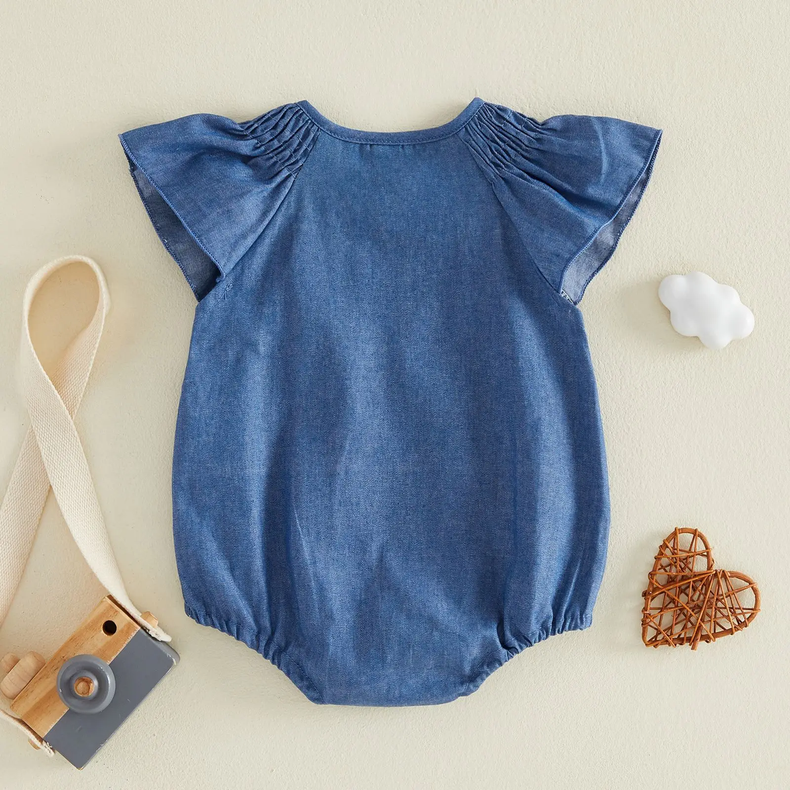 Bodysuit Lengan Berkibar Bayi - Baby Clothes ulasan dan harga