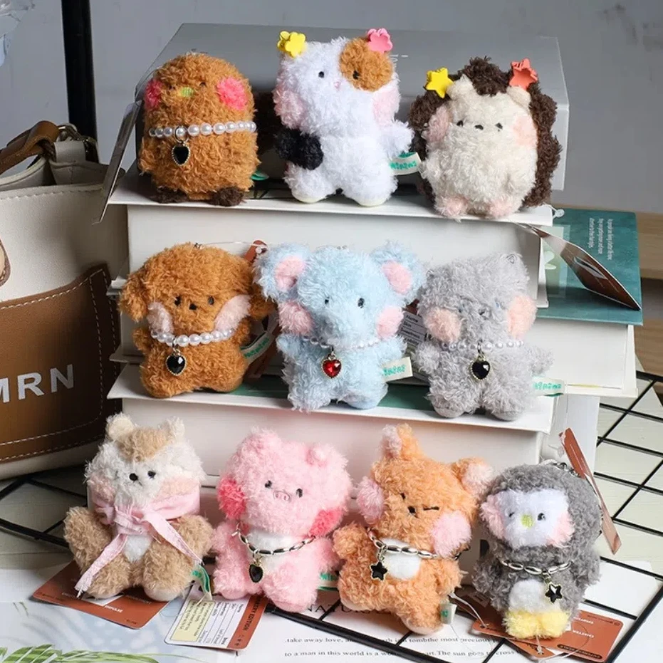 

Аниме короткая плюшевая мини-кукла кулон мягкое животное школьная сумка кулон мультфильм медведь пингвин слон свинья брелок кукла