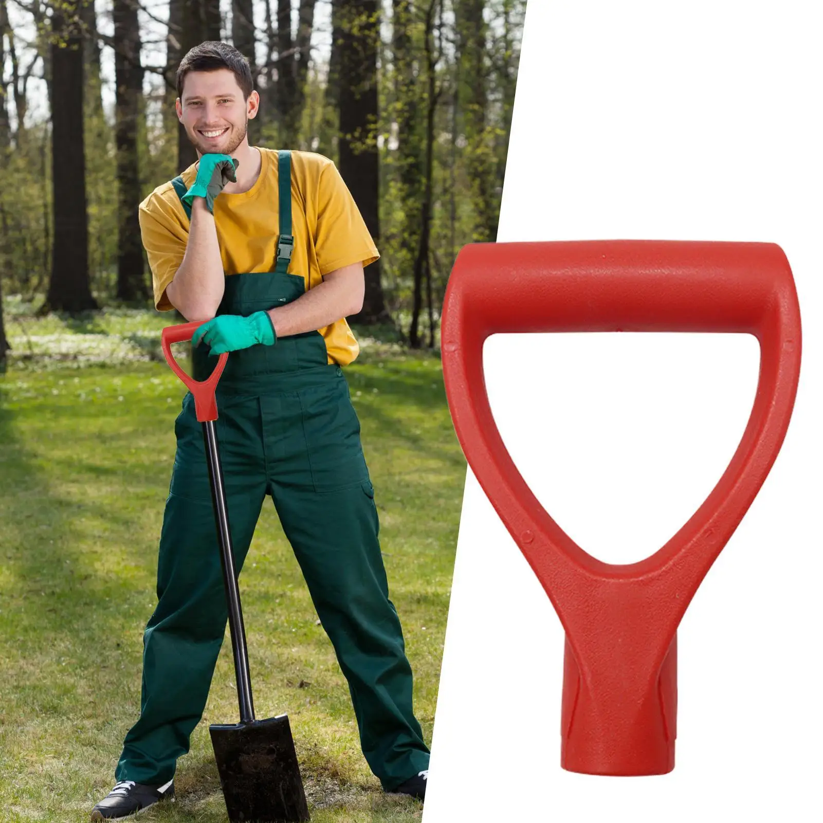 Snow Shovel Handle D-Shaped Grip Plastic Shovel Handle Replacement Ergonomic D Grip Hanlde For Digging Raking Snow Scoop Yard